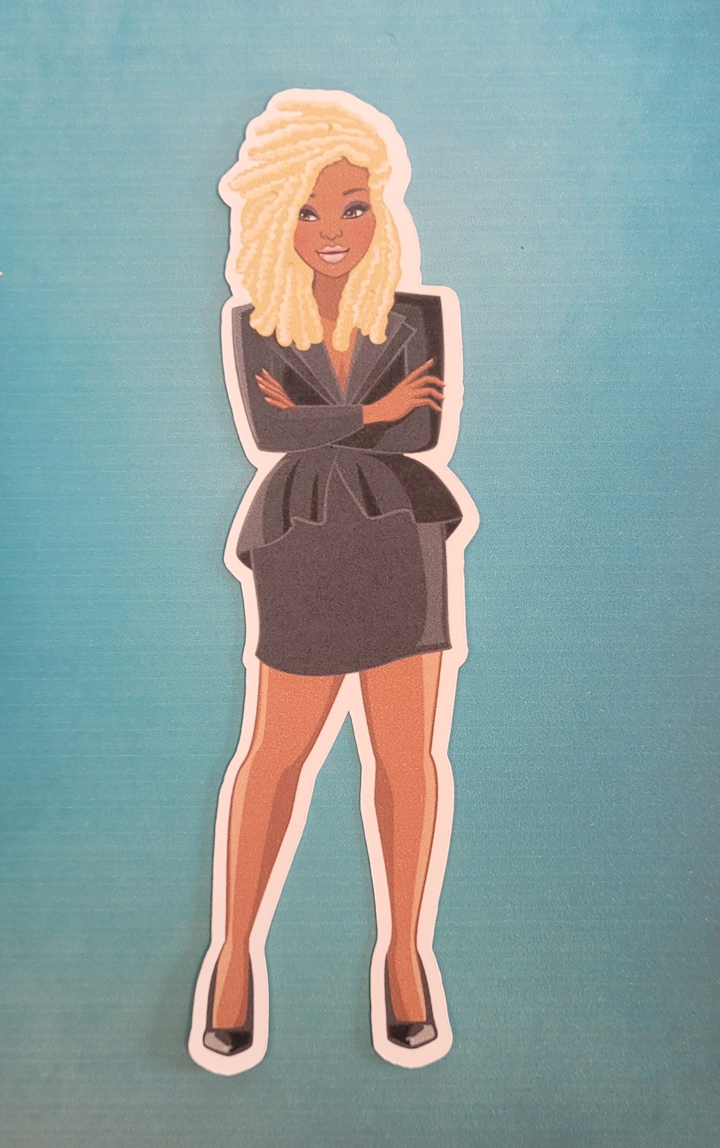 Business Woman with Braids Bookmark