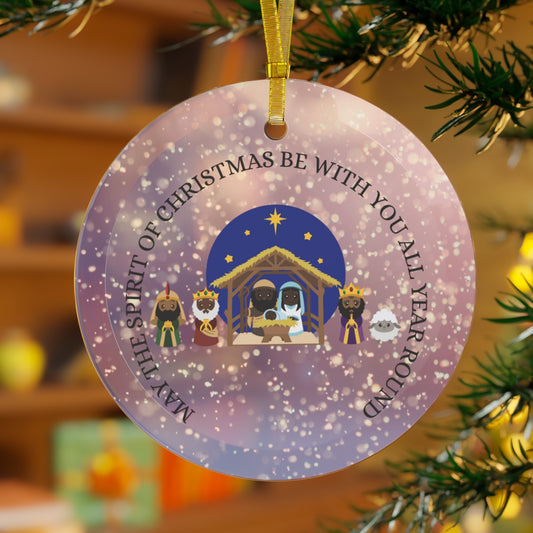 Spirit of Christmas Glass Ornament