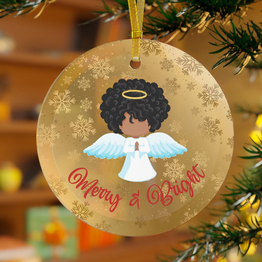 Angel Glass Christmas Ornament